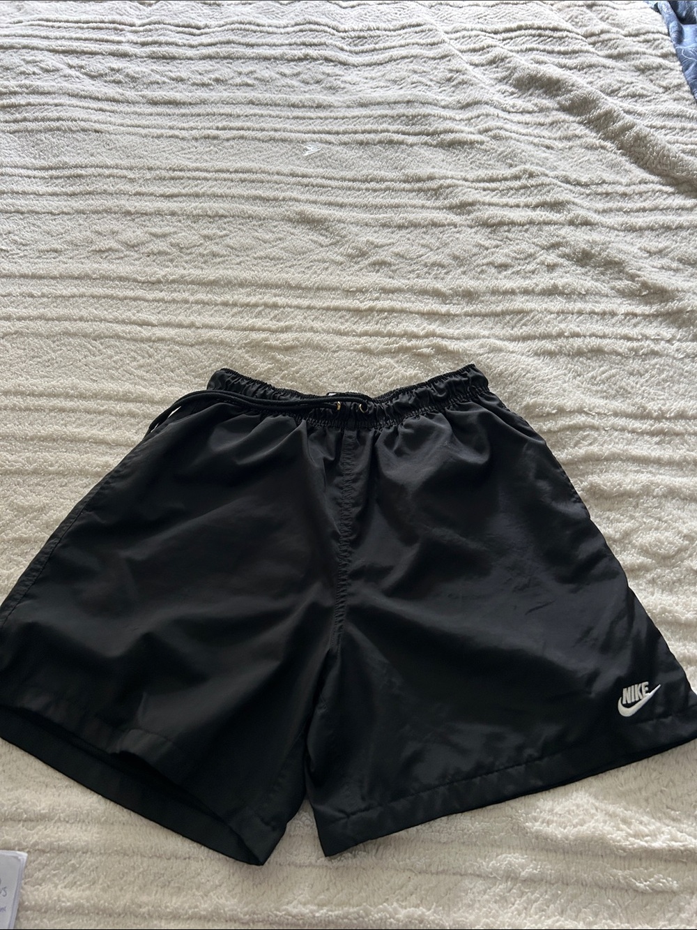 Nike Black Performance Shorts with White Swoosh